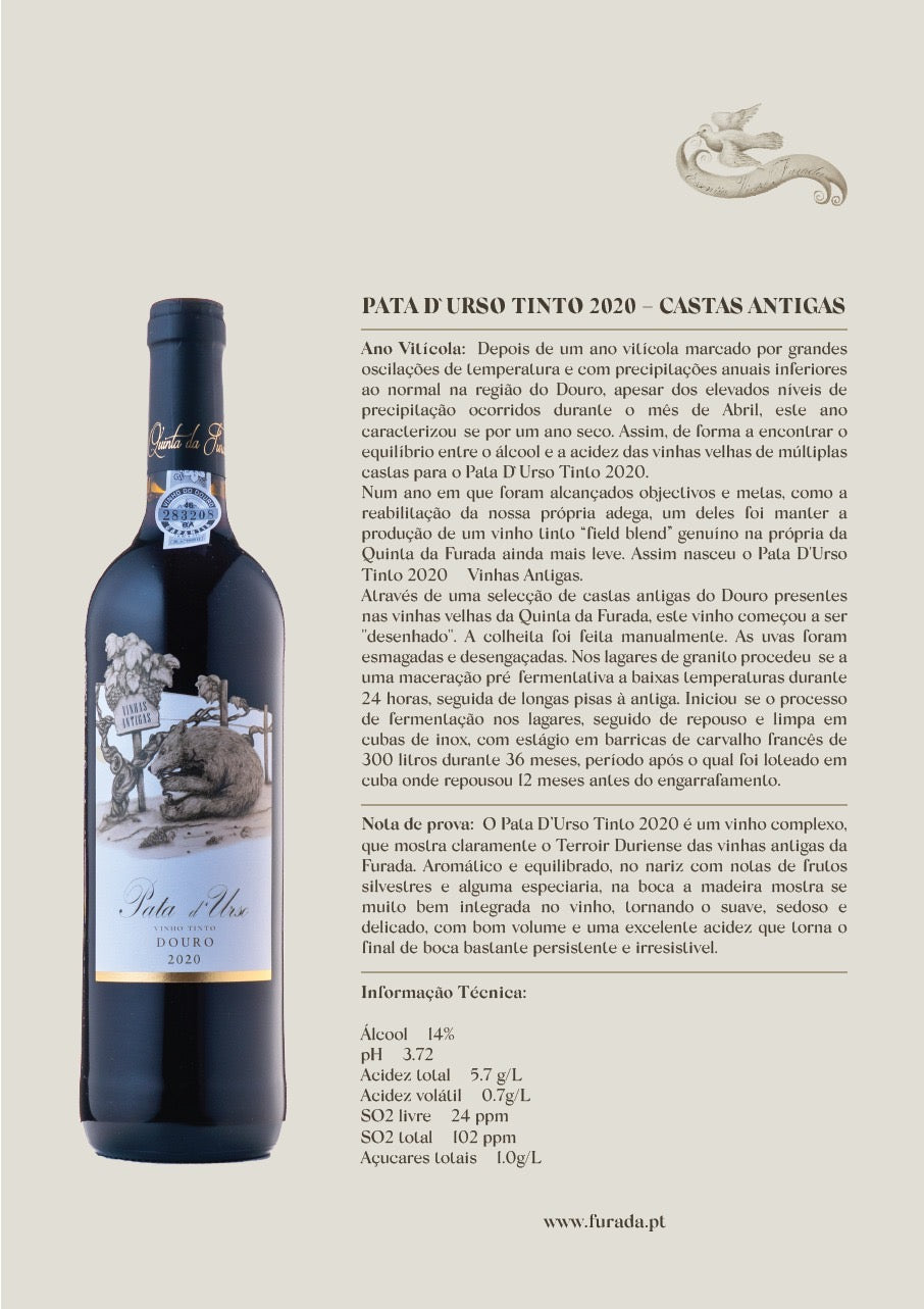 Pata d’Urso Tinto 2020 | Silky, Complex & Profound