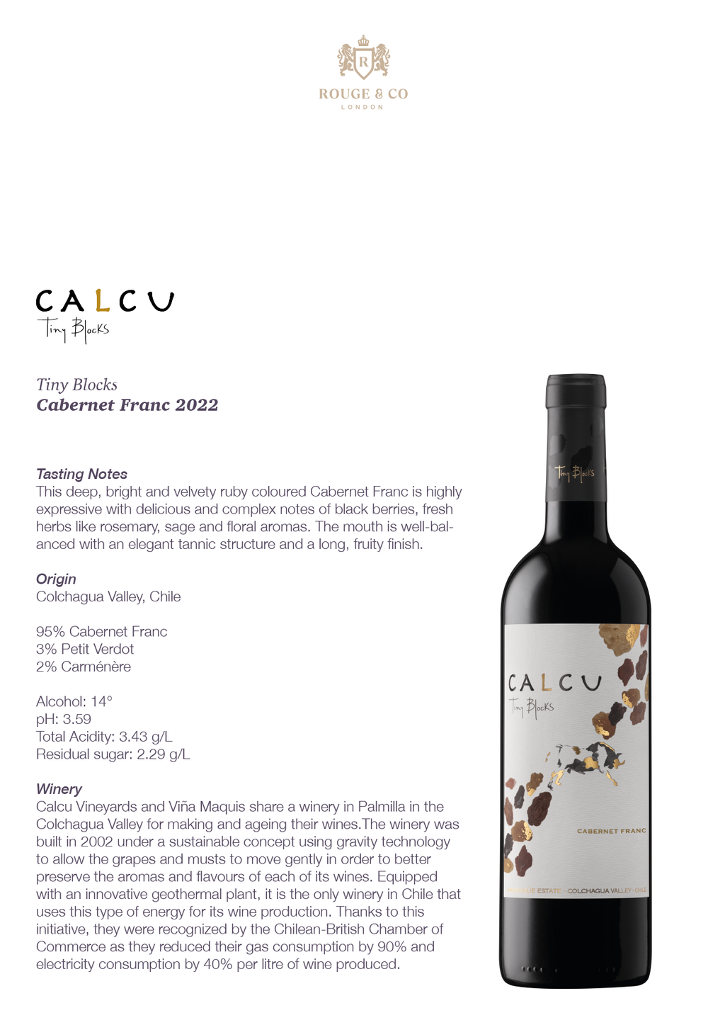Red Wine Cabernet Franc-Calcu
