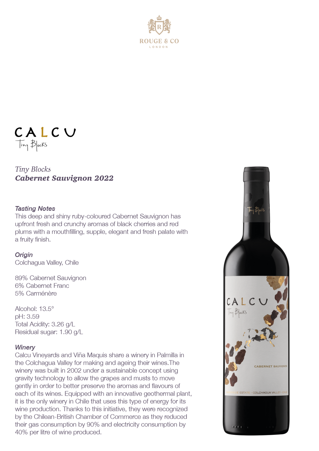 Red Wine Cabernet Sauvignon-Calcu
