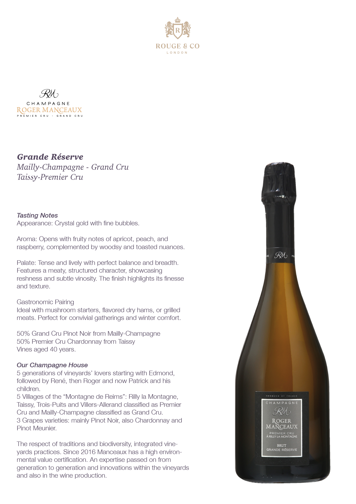 Champagne Grande Réserve Roger Manceaux