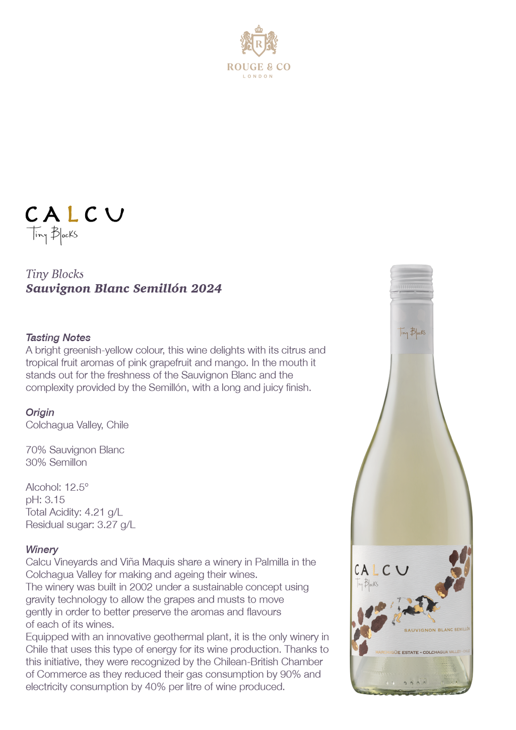 White Wine Sauvignon Blanc Semillon-Calcu