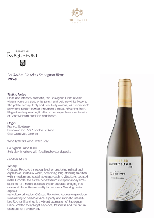 White Wine Les Roches Blanches-Chateau Roquefort