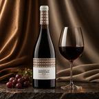 Marqués de Reinosa Garnacha Tinta bottle beside a glass of red wine