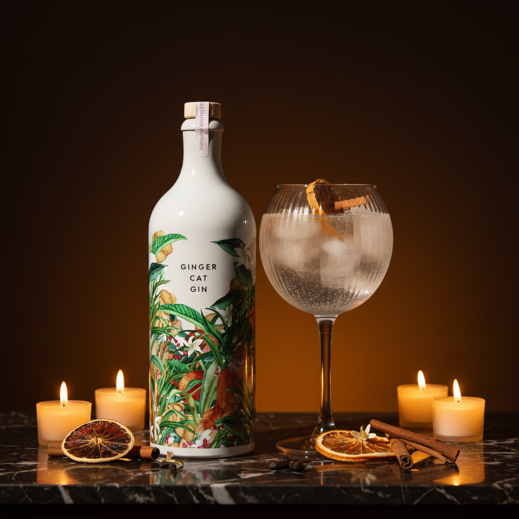 Ginger Cat Gin - Warm Amber Evening