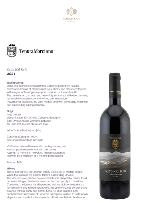 Red Wine Salto Nel Buio-Tenuta Morciano